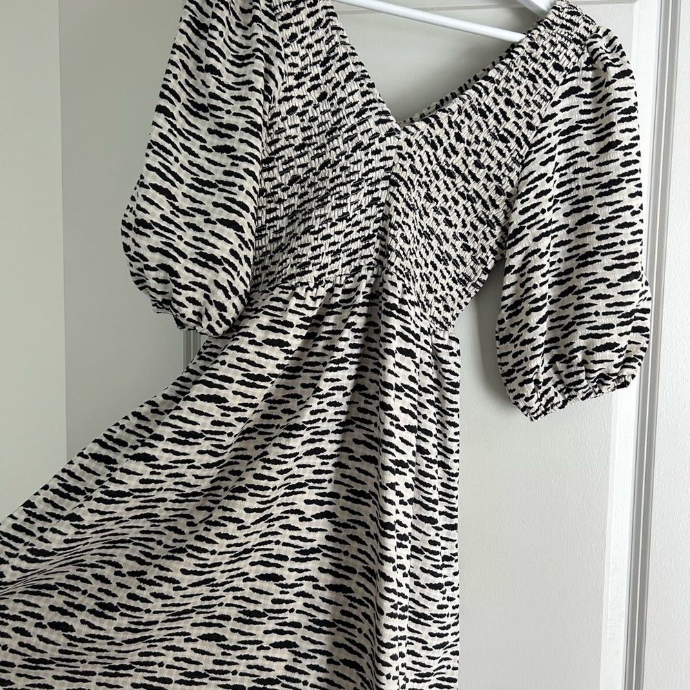Elegant Black and White Women's Dress